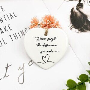 Never Forget the Difference You Make Ceramic Ornament – Appreciation Gift
